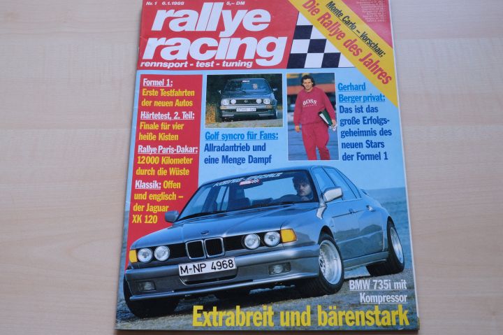 Deckblatt Rallye Racing (01/1988)